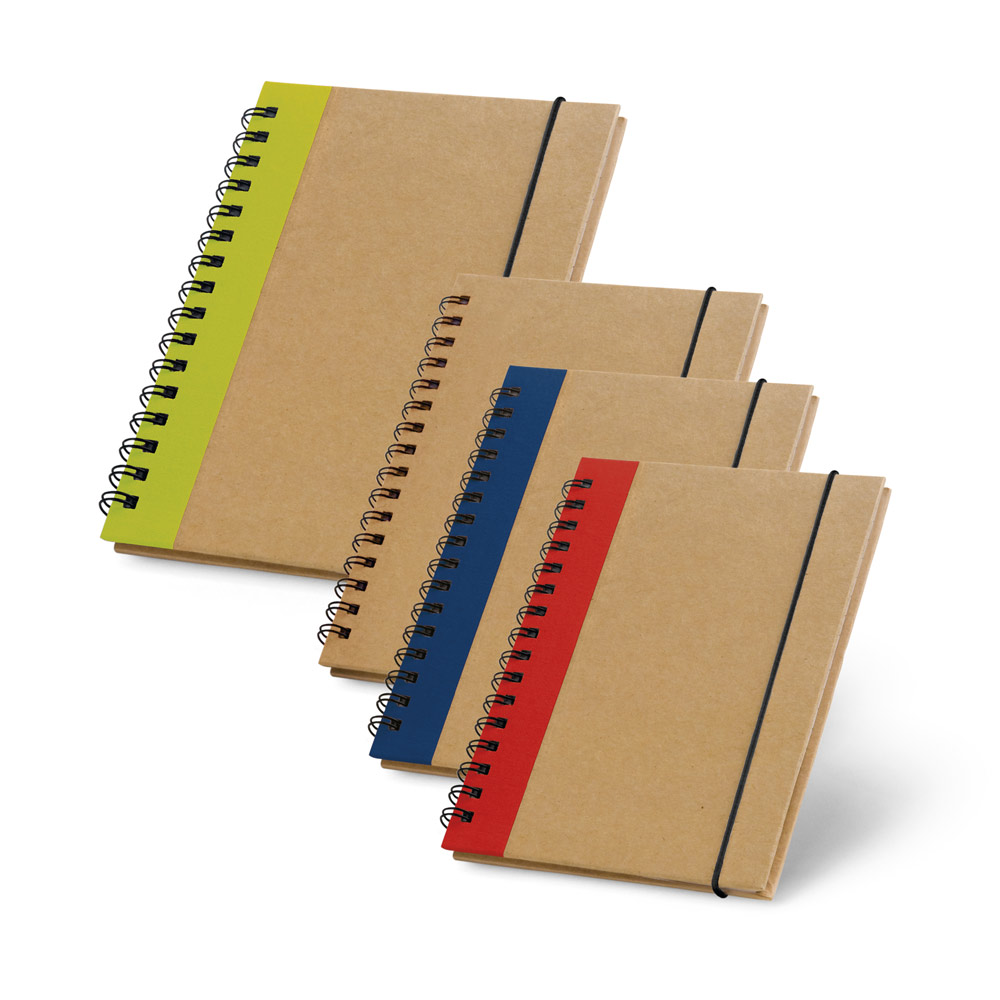 CORNISH. Caderno A6 de capa dura em cartão com 120 páginas lisas reciclado