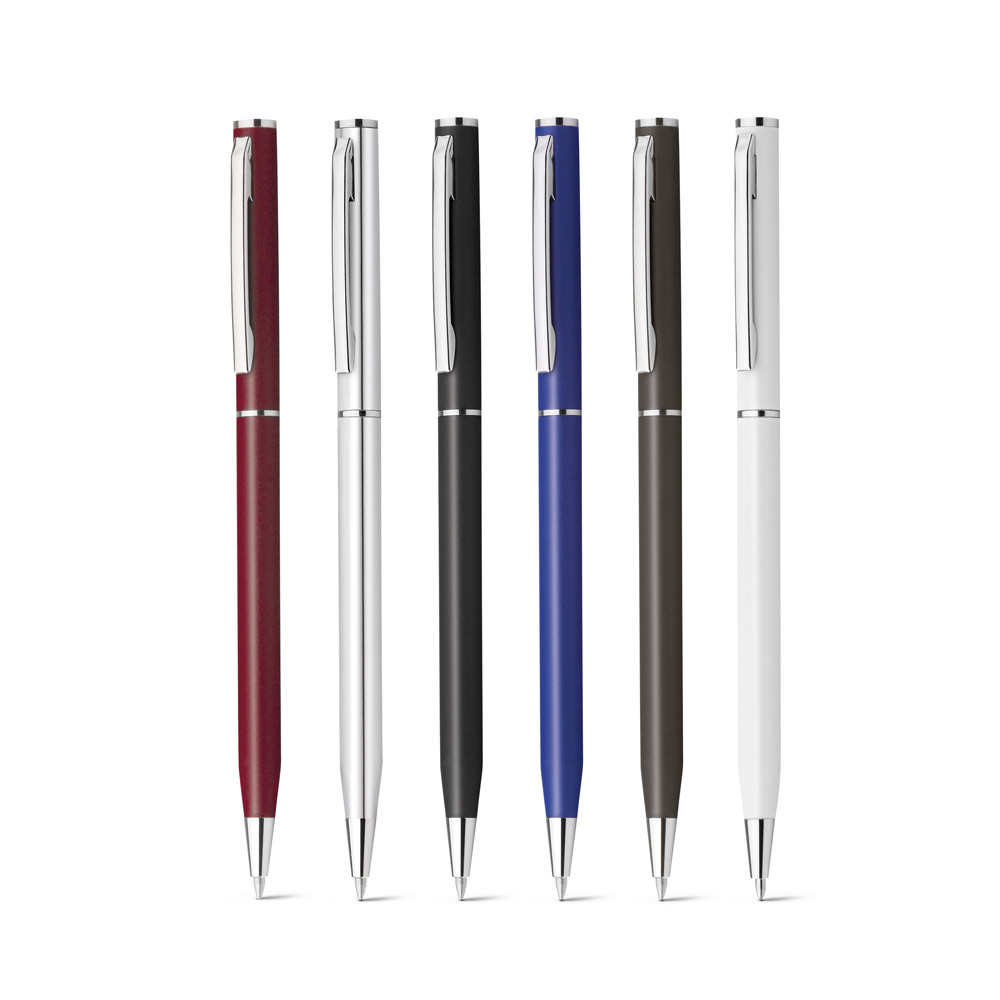 LESLEY METALLIC. Esferográfica em alumínio e escrita em azul